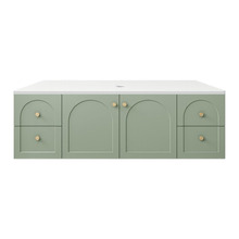 Stevie 1500mm Wall Hung Single Vanity with Stone Countertop